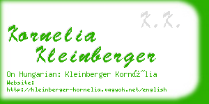 kornelia kleinberger business card